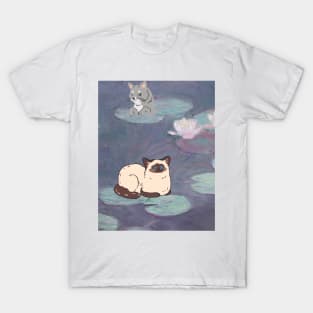 Waterlillies cats T-Shirt